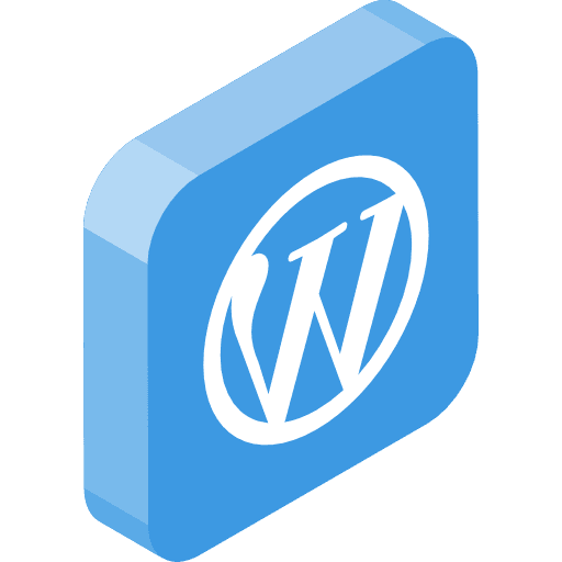 icone 3d do wordpress