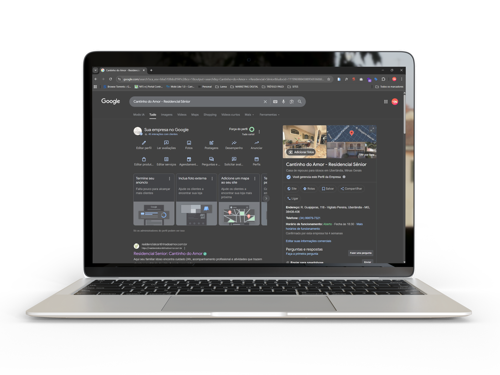 Criação de Google-Meu-Negócio