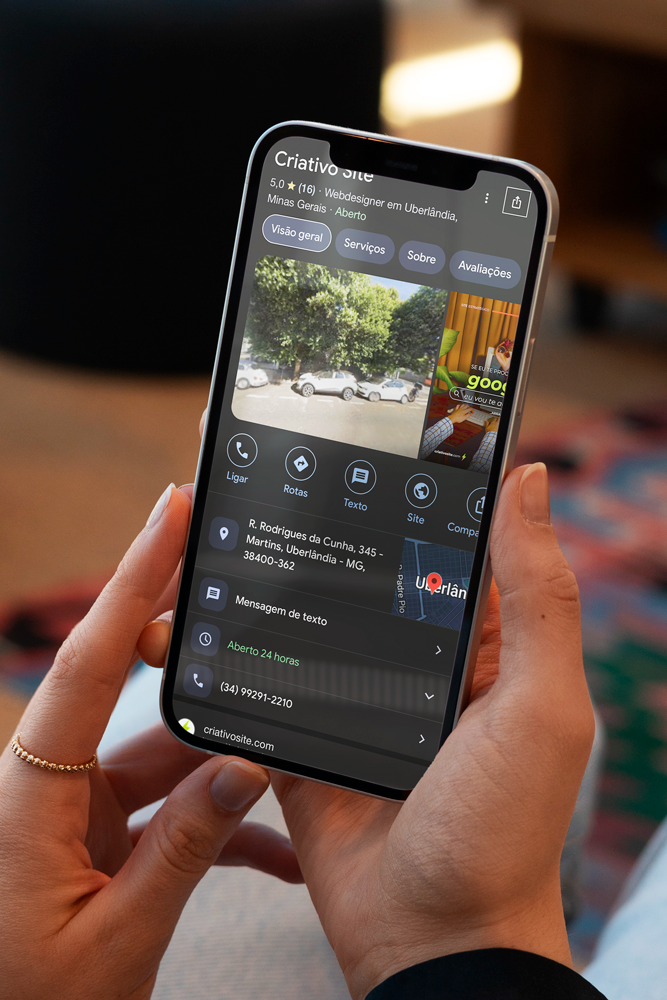 criação de google meu negócio profissional